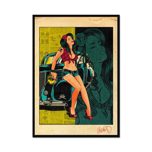 PINUPS AUTOUR DU MONDE Impression encadrée