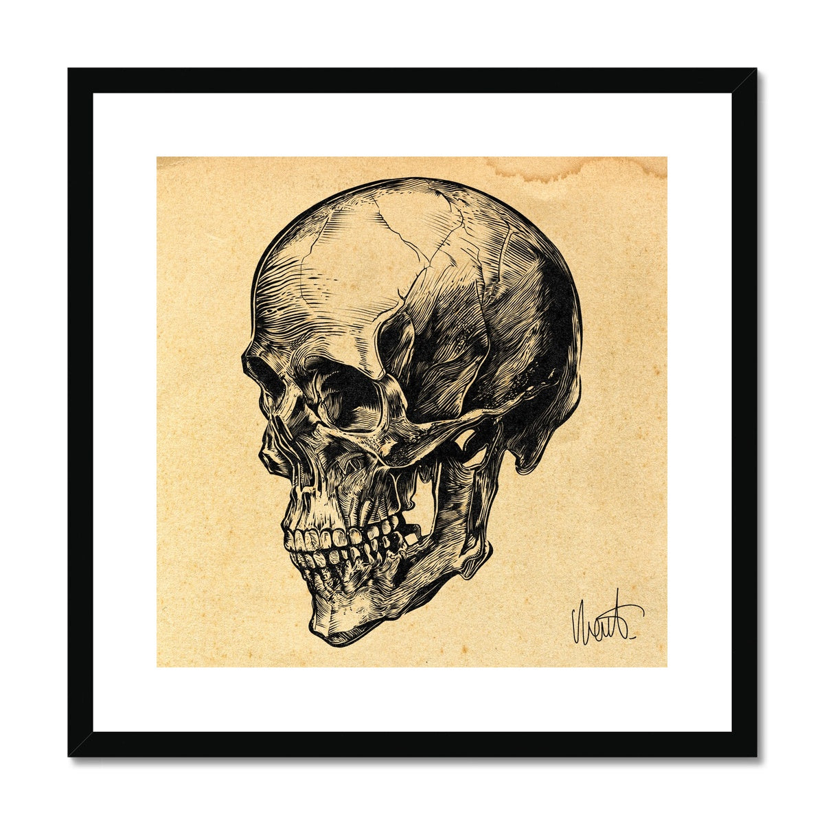 SKULL Impression encadrée et montée
